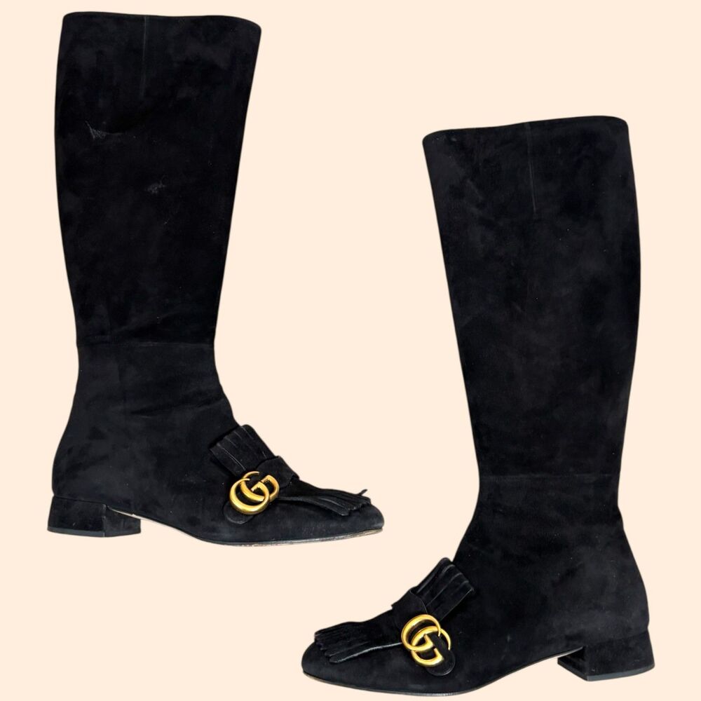 Gucci GG Marmont Suede Boots